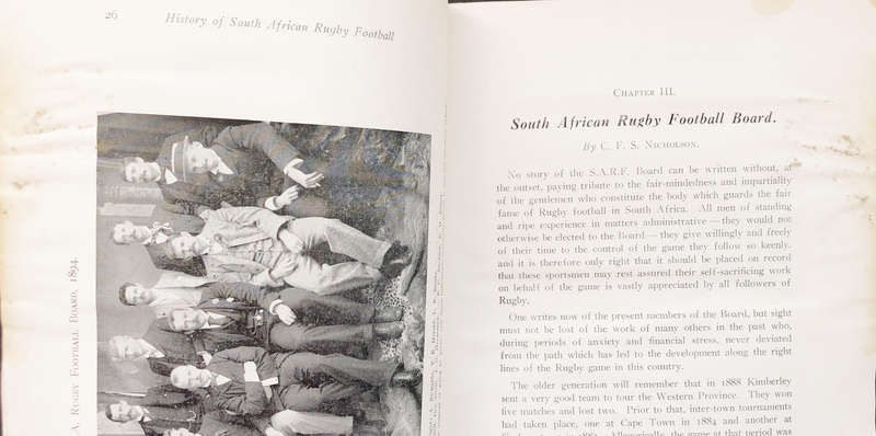 HISTORY OF SOUTH AFRICAN RUGBY FOOTBALL BY ID DIFFORD 1933 FIRST EDITION