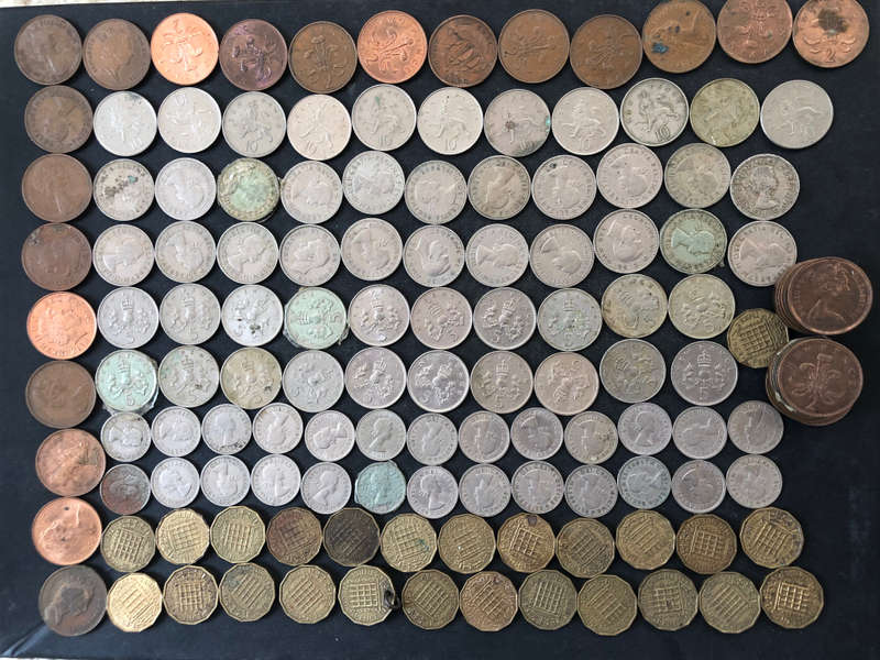 Britain One Shilling Ten Pence Sixpence Five Pence Three Pence Two Pence Collection of about 164