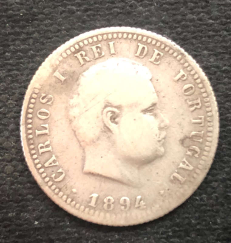 PORTUGAL 1894 100 REIS LOW MINTAGE