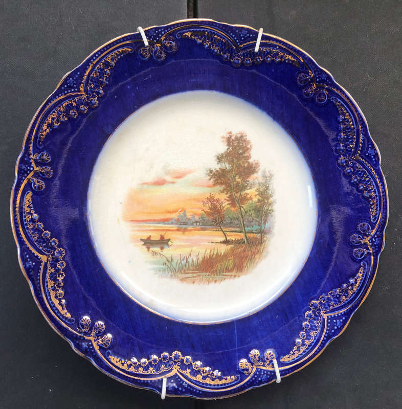 ROYAL TRENT WOOD & SONS GILDED CABINET PLATE CIRCA 1890