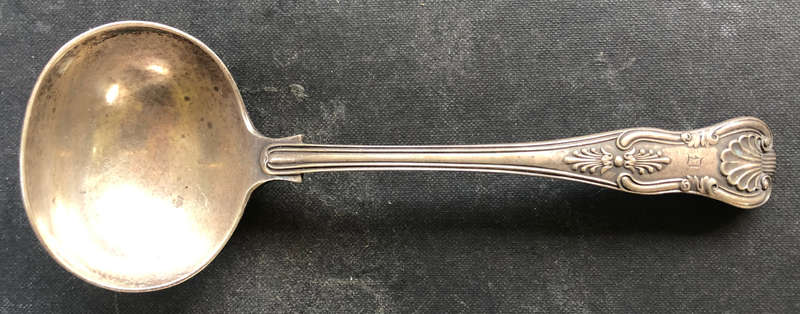 SILVER KINGS PATTERN 1850 HALLMARKED LONDON SAUCE LADLE VICTORIAN