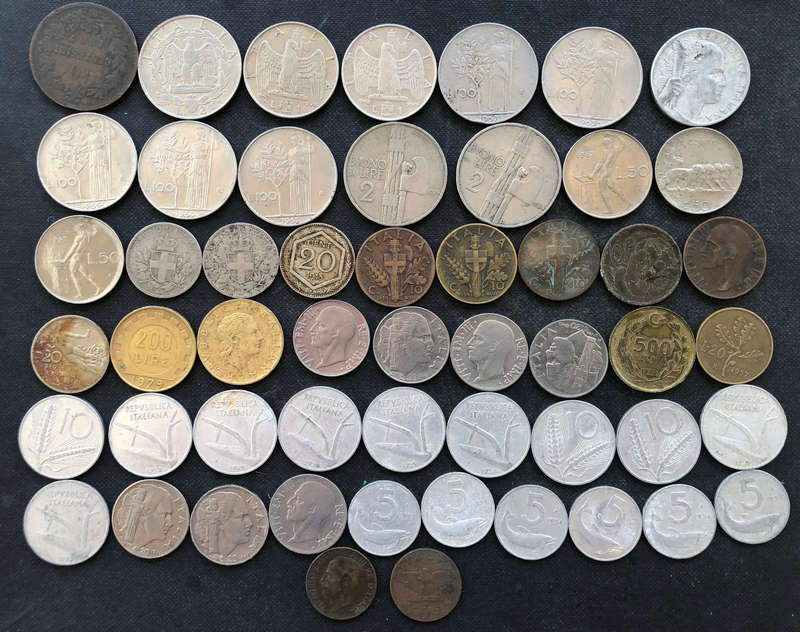 ITALIAN COINS FROM 1867 ONWARDS COLLECTION OF 53