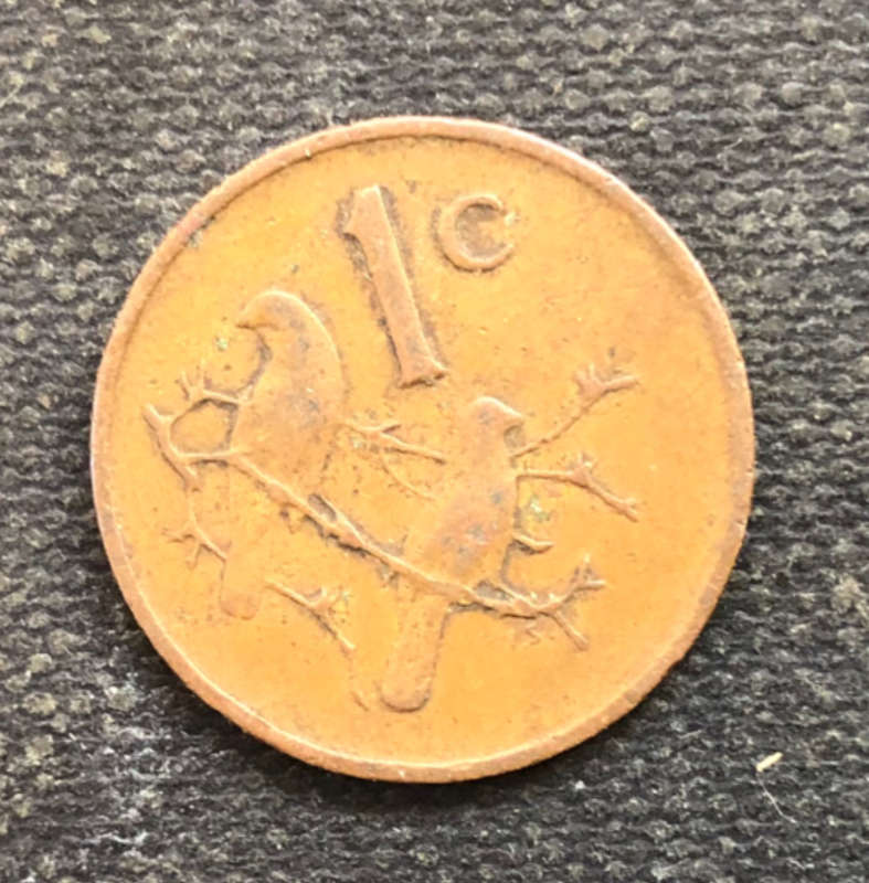 ONE CENT BLANK PLANCHET ERROR SOUTH AFRICAN COIN