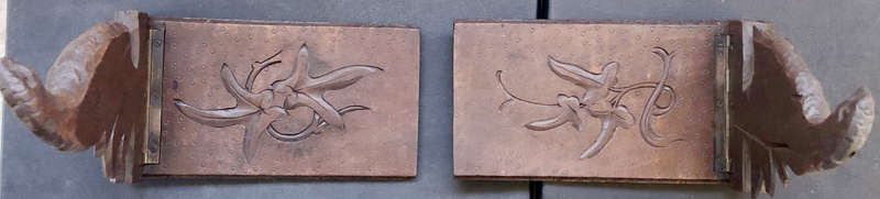 BOOKENDS ANTIQUE HAND CARVED GAME BIRDS