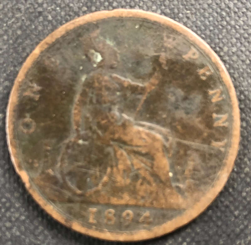 PENNY BRITISH 1894 VICTORIAN WITH YOUNG HEAD
