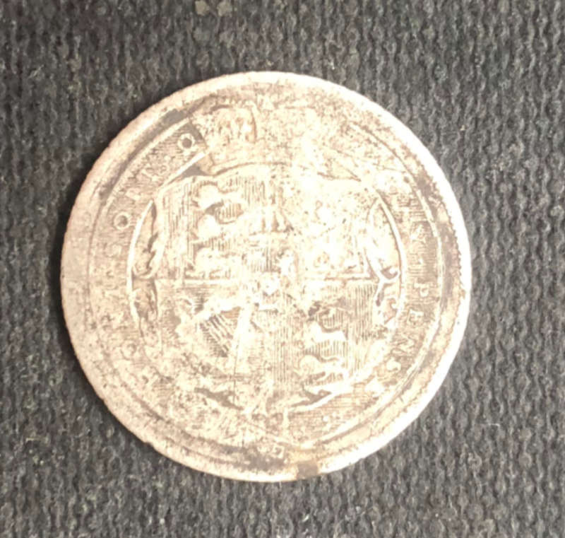 SIXPENCE 1818 UK SILVER