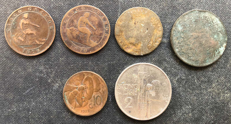 ITALY 1870 1925 1926 Collection of 6 Coins