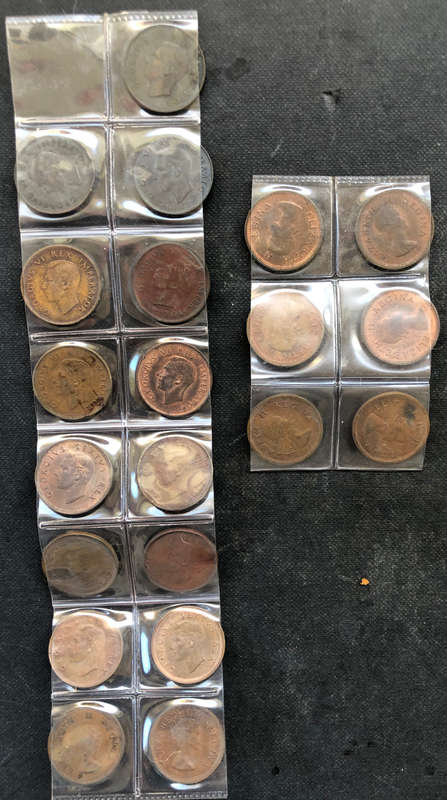 Farthing 1939 1941 - 1960 Union of South Africa Collection of 21 Coins