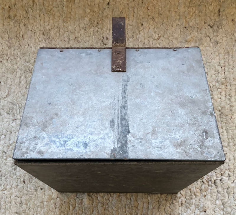 STORAGE BIN GALVANIZED VINTAGE FARMHOUSE KITCHEN