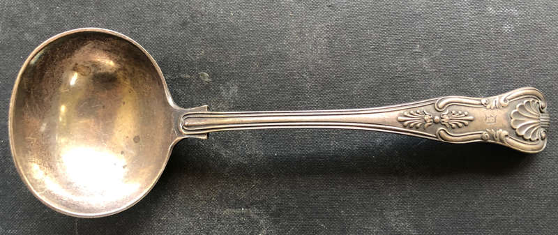 SILVER KINGS PATTERN 1850 HALLMARKED LONDON SAUCE LADLE VICTORIAN