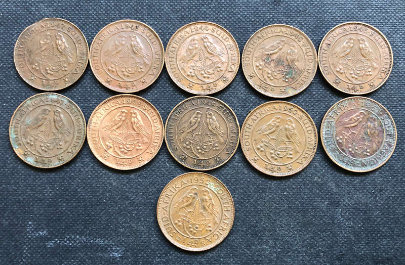 FARTHING 1903 1911 1912 1917 1918 1919 1921 1922 1927 1932 1935 UK COLLECTION OF 11 COINS