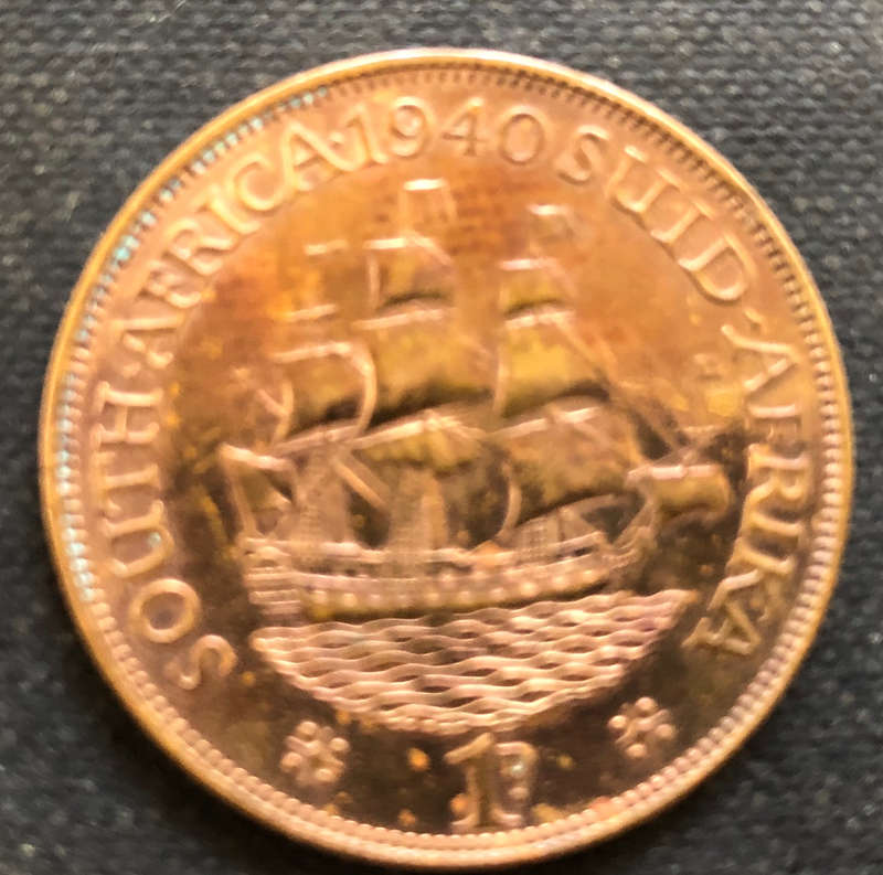 PENNY 1940 NO STAR AFTER DATE UNION OF SOUTH AFRICA