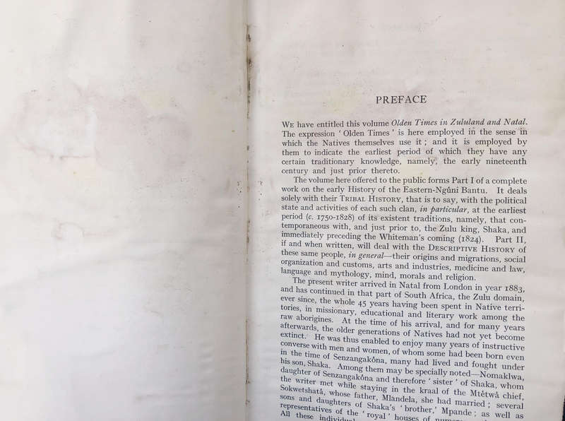 Olden Times in Zululand and Natal by Rev A T Bryant 1929 First Edition