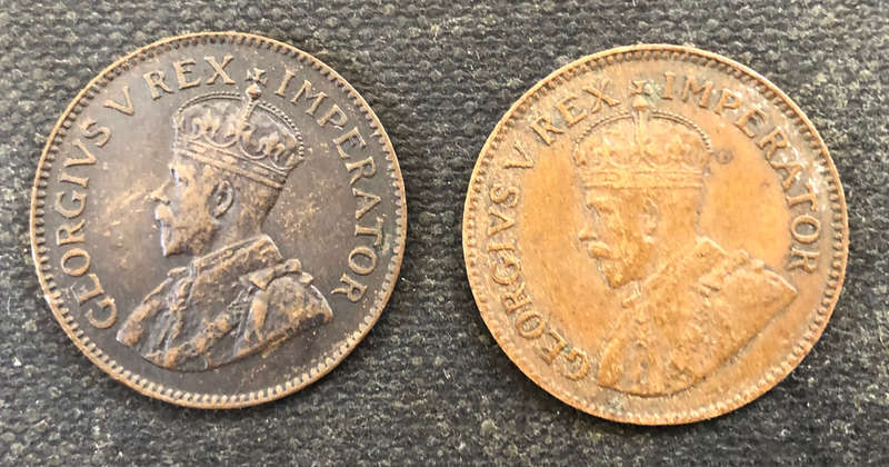FARTHING 1931 UNION OF SOUTH AFRICA COLLECTION OF TWO COINS