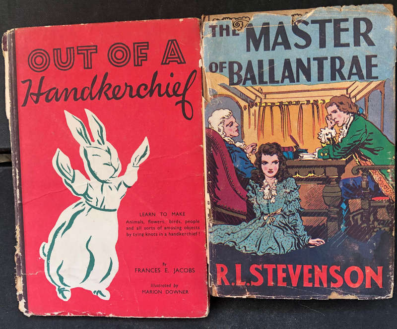Out of a Handkerchief by Frances E Jacobs The Master of Ballantrae by RL Stevenson