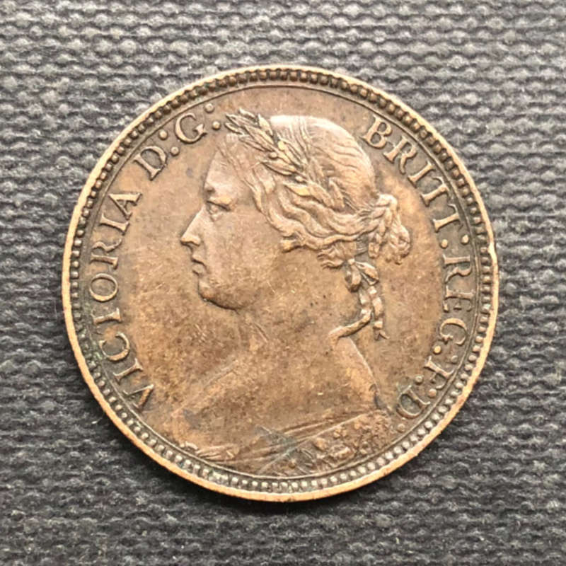 FARTHING 1876H UK LOW MINTAGE