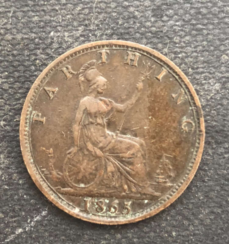 FARTHING 1865 UK