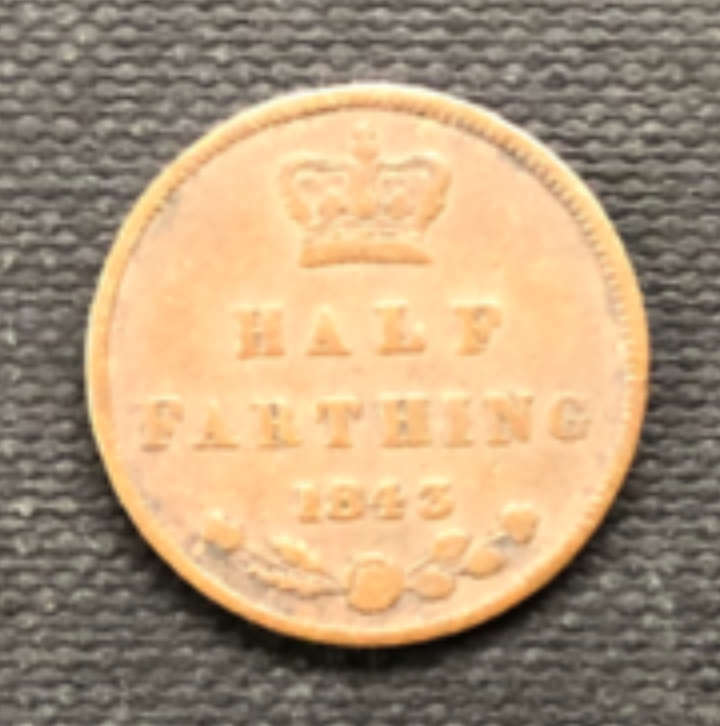 UK 1843 HALF FARTHING