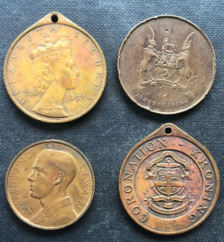 MEDAL 1925 Prince Edward Visit 1953 Coronation 1966 Johannesburg 5 Year Republic