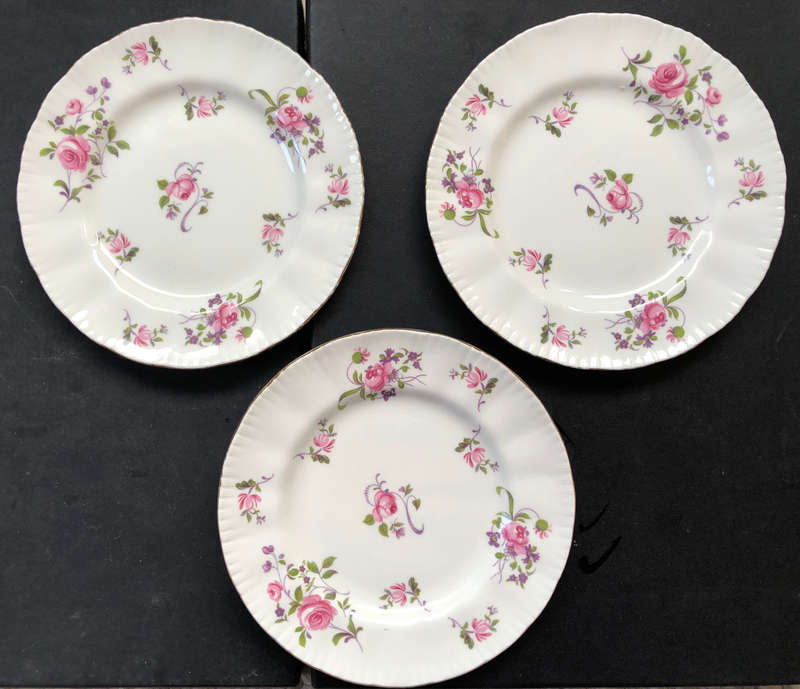 PARAGON FRAGRANCE FINE BONE CHINA THREE SIDE PLATES