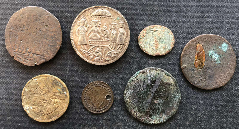 COLLECTION OF 7 UNIDENTIFIABLE COINS