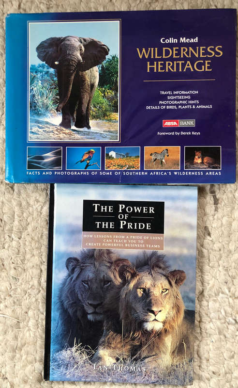 The Power of the Pride by Ian Thomas Signed First Edition Wilderness Heritage by Colin Mead 2 Books