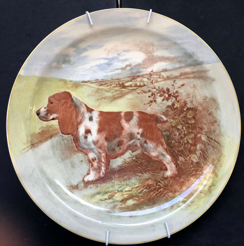 ROYAL DOULTON DOGS ENGLISH SPRINGER SPANIEL SERIESWARE CABINET PLATE