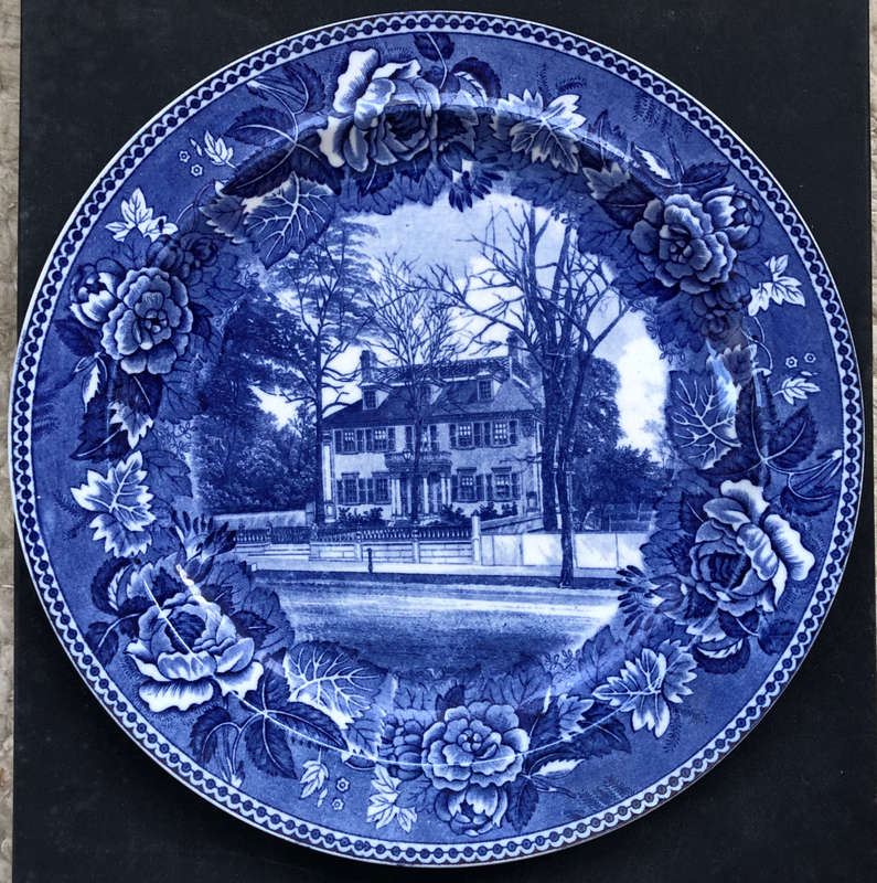 WEDGWOOD LANGDON HOUSE BLUE AND WHITE PLATE
