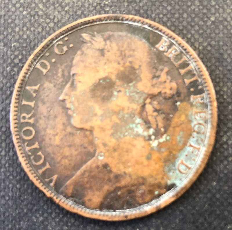 PENNY BRITISH 1893 VICTORIAN WITH YOUNG HEAD