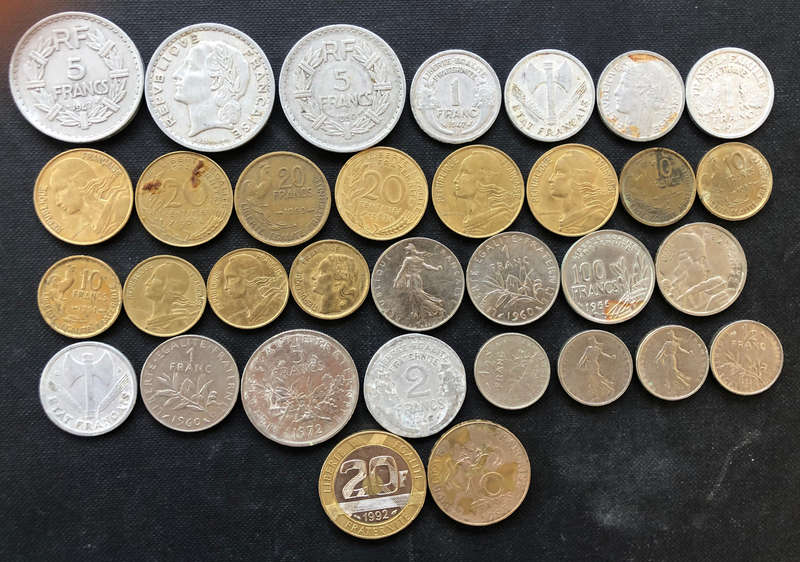 FRANCE 1943 1944 1945 1946 1947 1950 1951 1952 1955 1957 1958 1960 1963 1964 1965  ........ 33 COINS