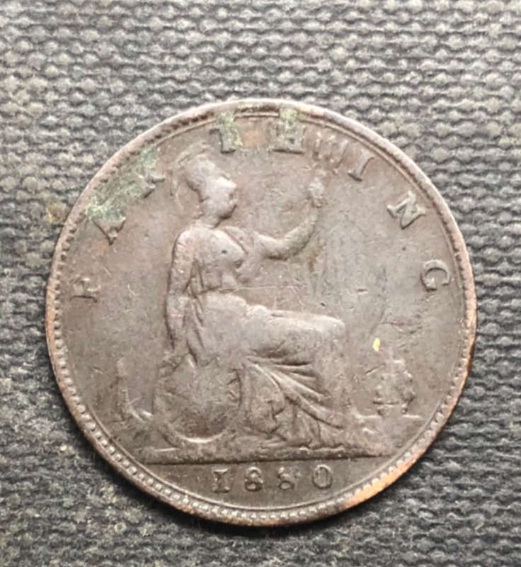 FARTHING 1880 UK