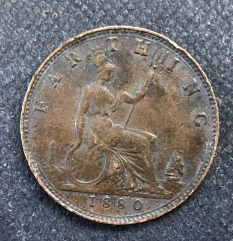 FARTHING 1880 UK