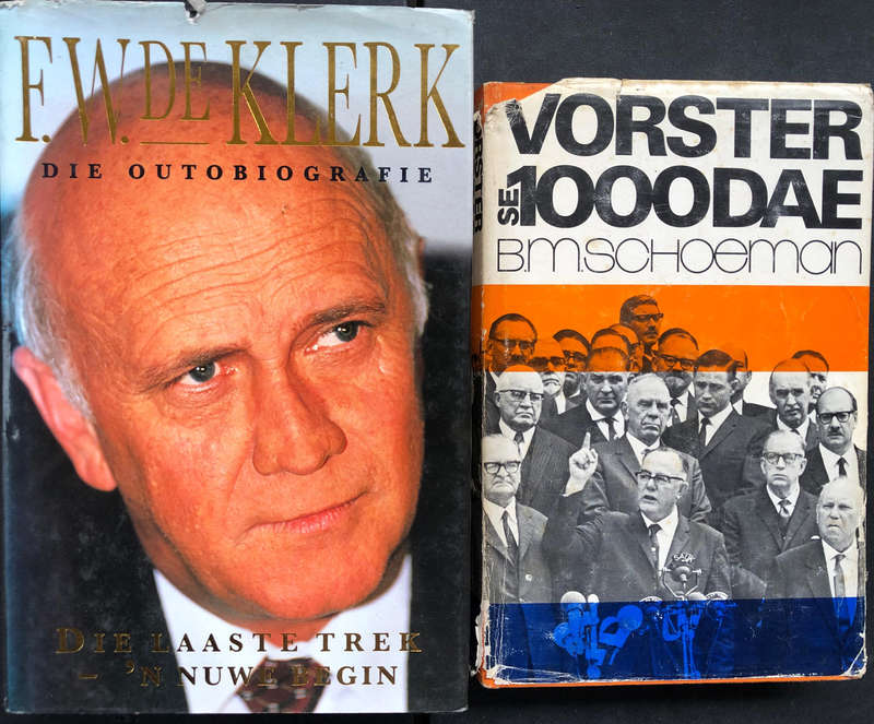 Vorster se 1000 Dae deur Schoeman Die Laaste Trek 'n Nuwe Begin deur de Klerk 2 Boeke