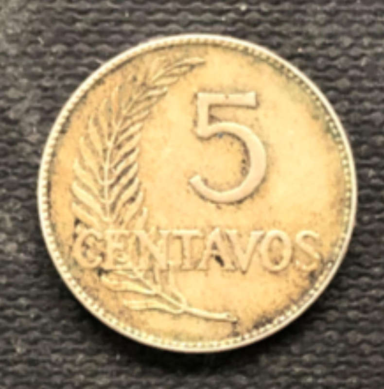 PERU 1918 5 Centavos  "UN MIL NOVECIENTOS DIECIOCHO"