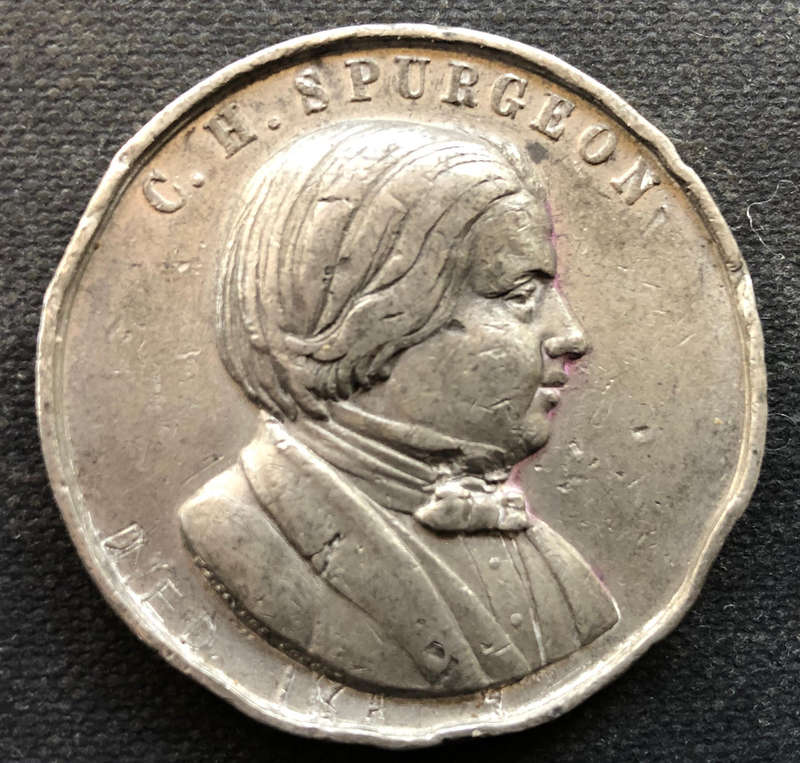 Coin 1861 Large issued to Commemorate the Opening of the Metropolitan Tabernacle C H Spurgeon