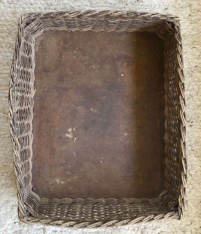 BASKET LARGE STORAGE VINTAGE RECTANGULAR