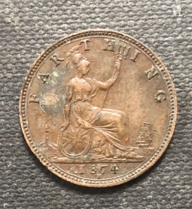 FARTHING 1874 UK
