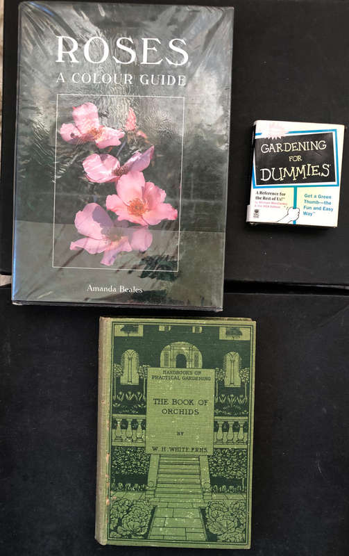 BOOK OF ORCHIDS 1923 BY WHITE ROSES BY BEALES GARDENING FOR DUMMIES 3 BOOKS