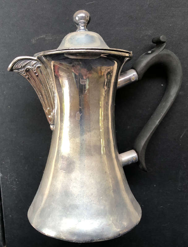 SILVER PLATED COFFEE POT BRITANNIA METAL ART DECO