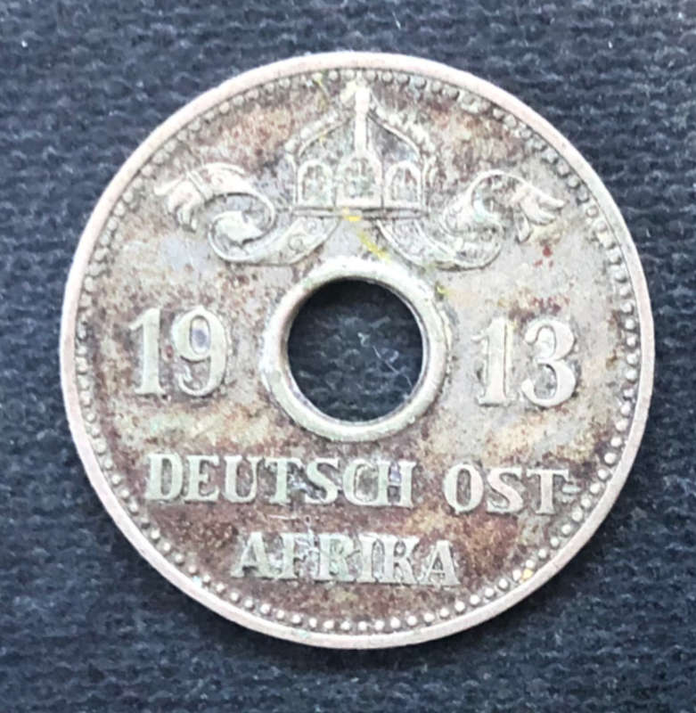 GERMAN EAST AFRICA 1913 J 5 HELLER