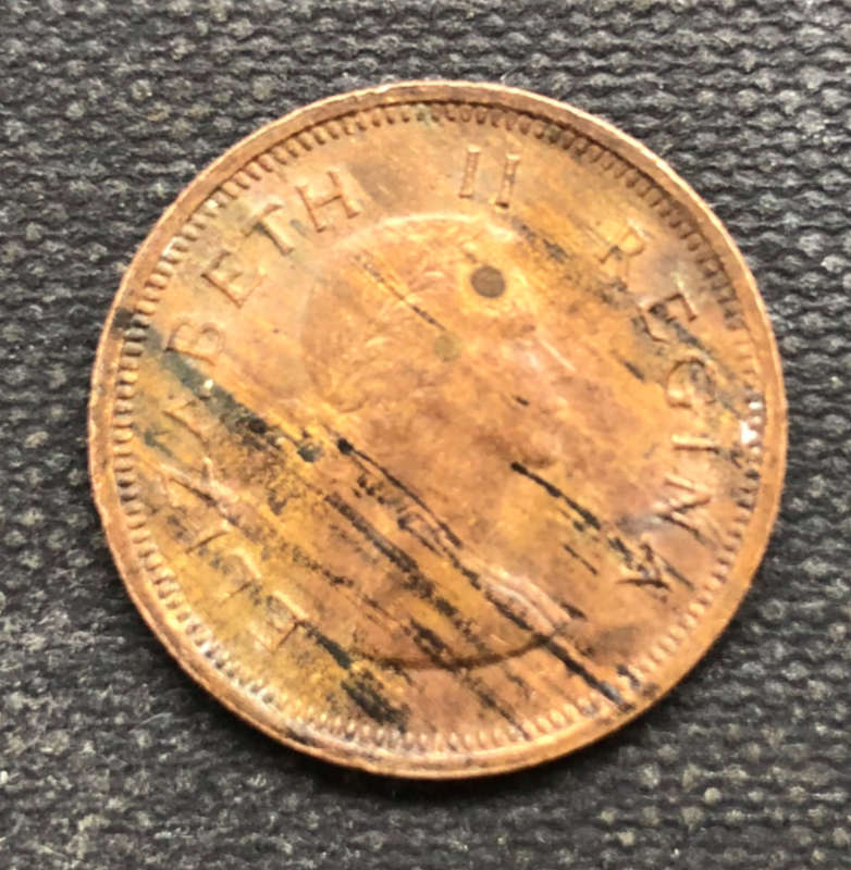 FARTHING UNION OF SOUTH AFRICA 1953 STRIPES
