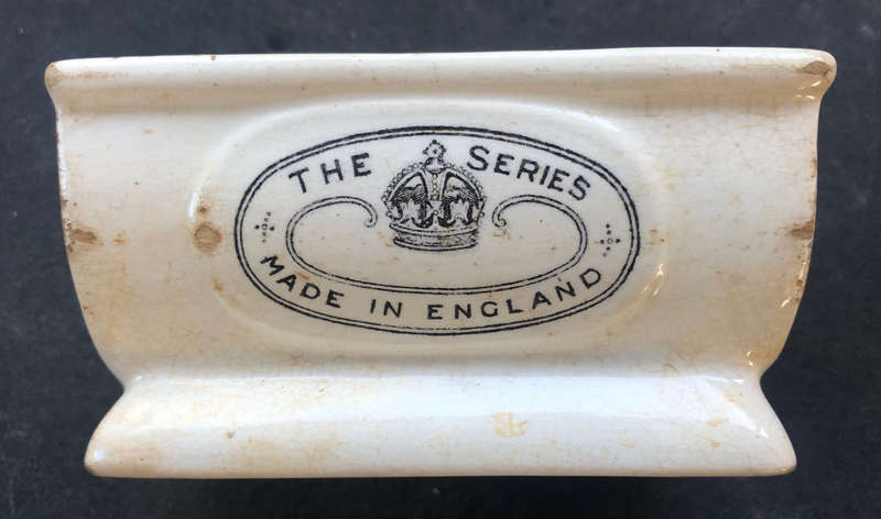 ANTIQUE `THE SERIES` PORCELAIN POSTAGE STAMP BASIN