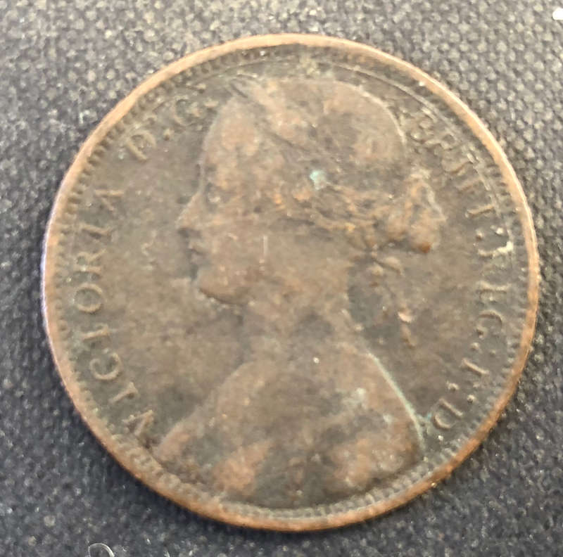 PENNY BRITISH 1873 VICTORIAN WITH YOUNG HEAD