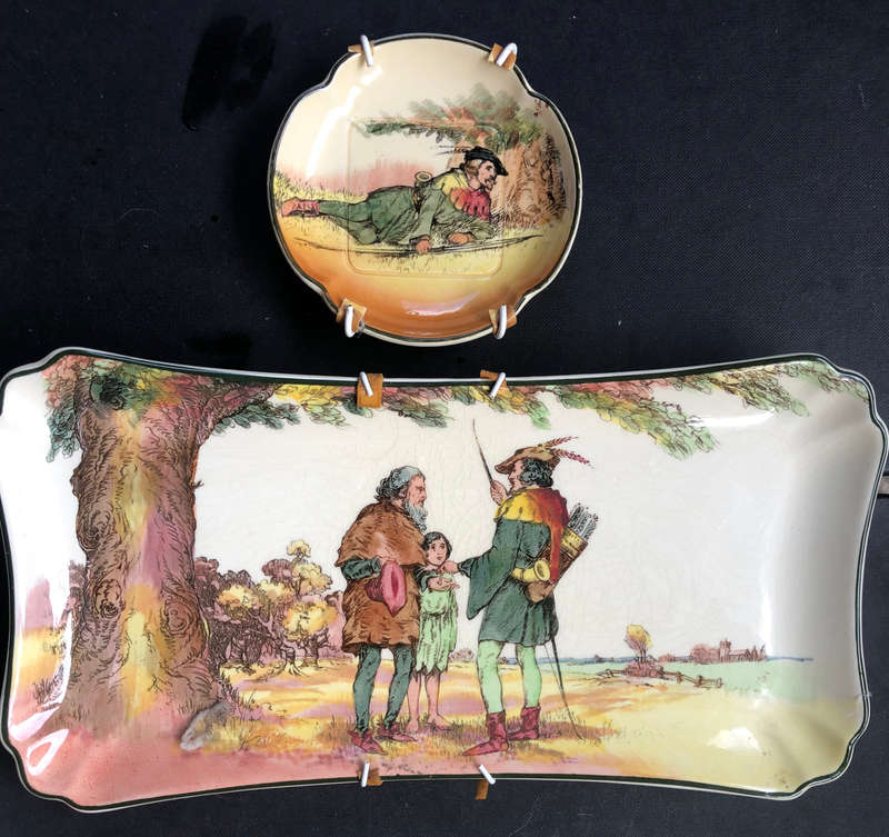 ROYAL DOULTON UNDER THE GREENWOOD TREE SANDWICH PLATE AND SMALL DISH SERIESWARE