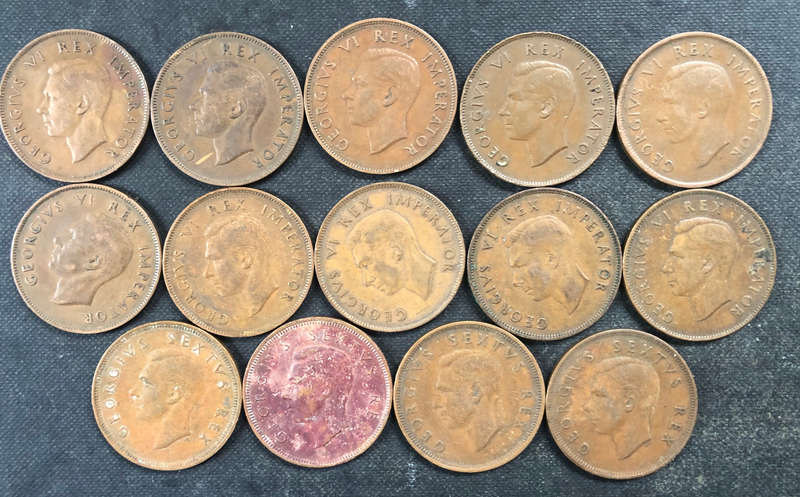 Penny 1937 1938 1939 1940 1941 1942 1943 1944 1945 1946 1948 1949 1950 1952 UNION SA