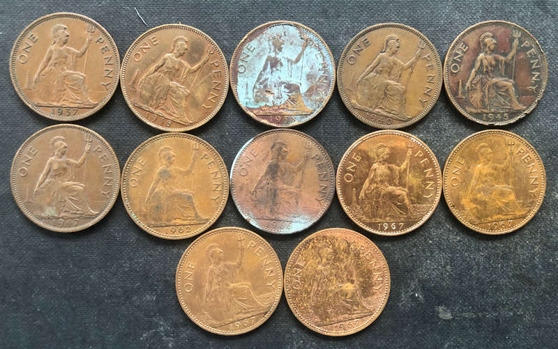 BRITISH PENNY, 1937, 1938 x 2, 1940, 1945, 1947, 1962, 1966 & 1967 x 4 COLLECTION OF 12