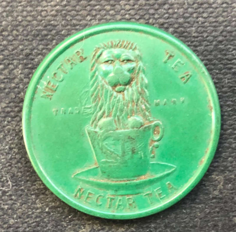 TOKEN VINTAGE CAPE TOWN TRAMWAYS Advertising Nectar Tea