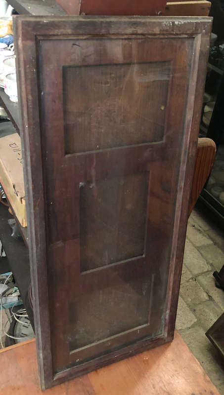 PICTURE FRAME LARGE ANTIQUE IN BURMESE TEAK DIVIDED INTO THREE