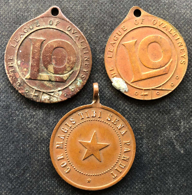 MEDALLIONS Vintage League of Ovaltineys and Cor Magis Tibi Sena Pandit