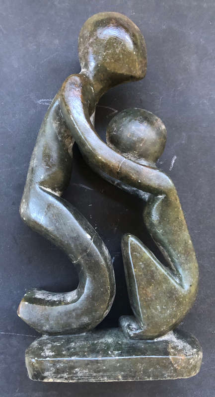 AFRICAN STONE CARVING OF LOVERS
